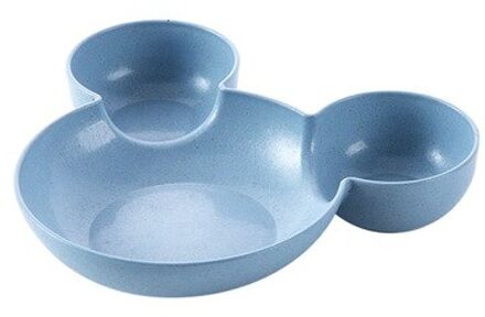 1 st Cartoon Kleine Chips Snacks Servies Gerechten Kinderen Diner Plaat Mooie Schotel blauw