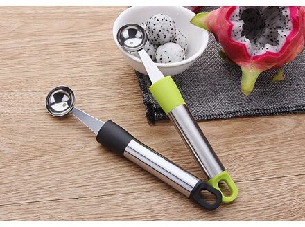 1 st Fruit Carving Watermeloen Baller Ijs Graven Bal Scoop Lepel DIY Diverse Koude Gerechten Tool KX 259 Oranje