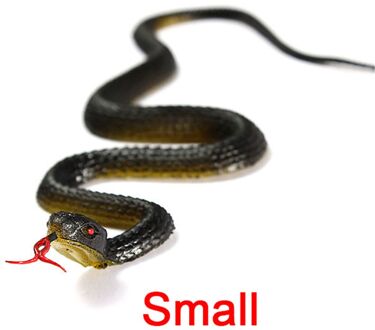 1 st Halloween Rekwisieten Grappige Scary Prank Simulatie Rubber Realistische Snake Black Mamba Speelgoed Kleine Grote Maat 45 cm/18"