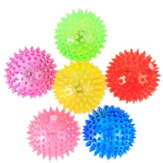 1 st Kleurrijke Zachte Rubber Lichtgevende Pet Chew Speelgoed Kat Hond kauwen Gooien Elastische Bal Speelgoed Piepende Speelgoed voor Honden Willekeurige Kleur S/L 7.5cm