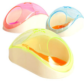 1 st Leuke Kleine Huisdier Plastic Badkamer Hamster Gerbil Knaagdieren Muizen Transparante Plastic Capacious Potje Cage Huis Willekeurige Kleur