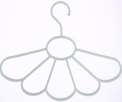 1 st Mode Nordic Wind Fan Sjaal Sjaal Hanger Frame Bloemblaadje Multifunctionele Tie Riem Opbergrek Gaten Houder ND 0212 Blauw