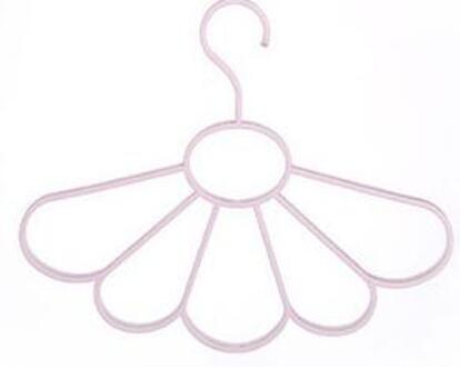 1 st Mode Nordic Wind Fan Sjaal Sjaal Hanger Frame Bloemblaadje Multifunctionele Tie Riem Opbergrek Gaten Houder ND 0212 Roze
