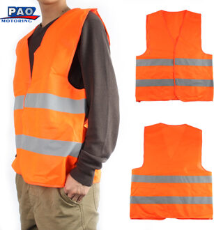 1 ST Motorfiets Night Rider Fietsen Veiligheid Veiligheid Zichtbaarheid Reflecterende Vest Kleding Verkeer Buitensporten van Werk ORANJE