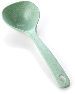 1 st Tarwe Strooien Steel Lepel Thuis Lange steel Rijst Lepel Keuken Keukengerei Plastic Dikke Soep Lepel groen