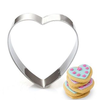 1 st Zoete Hart Metalen Cookie Cutters Rvs Biscuit Taart Decoratie Suiker Bakvorm