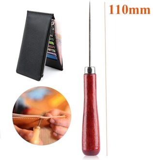 1 Stalen Stitcher Naaien Priem Zakken Gat Haak Diy Handgemaakte Lederen Craft Tool Plastic Handvat Kegel Naald Schoen Reparatie Naald B-110mm