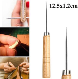1 Stalen Stitcher Naaien Priem Zakken Gat Haak Diy Handgemaakte Lederen Craft Tool Plastic Handvat Kegel Naald Schoen Reparatie Naald C-1