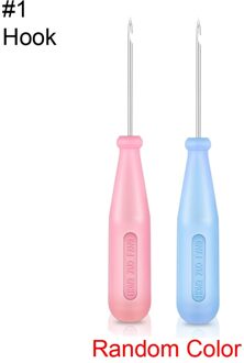 1 Stalen Stitcher Naaien Priem Zakken Gat Haak Diy Handgemaakte Lederen Craft Tool Plastic Handvat Kegel Naald Schoen Reparatie Naald Hook-1stk