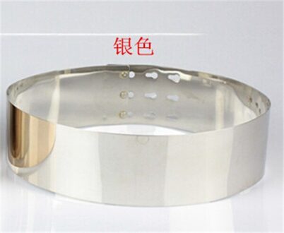 1 stk/partij Metal Keeper Metallic Spiegel 7cm Brede Riem Corset Vrouwen Jurk Riemen Heigh Qaulity Broeksbanden Punk Buikband Goud zilver