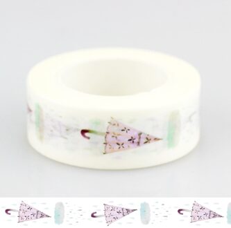 1 stks 10 m DIY Japanse Papier Washi Tape Paraplu Leuke Masking Tapes Plakband Stickers Decoratieve Briefpapier Tape 1.5 cm * 10 m