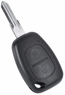 1 STKS 2 Knoppen Key Case Voor Renault Ongesneden Blanco Blad Afstandsbediening Auto Sleutelhanger Shell Case Voor Renault Kangoo Dacia Logan