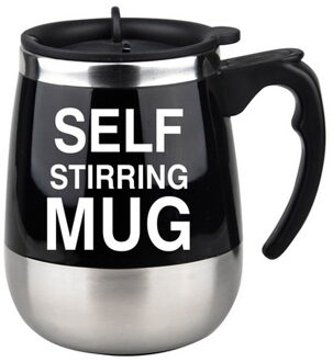 1 STKS 350 ml rvs automatische mengbeker koffiekopje cup creatieve cup mok melk Zelf Roeren Mok caneca jarra zwart
