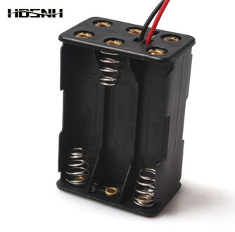 1 STKS 6x1.5 V AAA Batterij Houder Plastic Case opslag Beschermende Houder Doos Zwart Met Draad Lood Voor 6AAA Batterijen