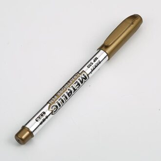 1 stks DIY Metalen Waterdichte Permanente Verf Marker Pennen Sharpie Goud En Zilver 1.5mm Student Levert Marker Knutselen Pen