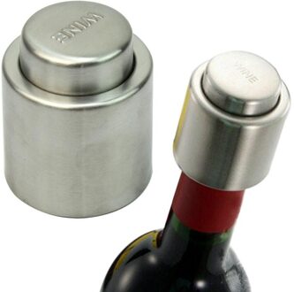 1 stks Flessenstop Rvs Rode Wijn Stop Vacuüm Wine Bottle Stopper Cap Champagne Sealer Bar Keuken Gereedschap