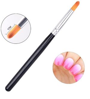 1 stks Gradiënt Bloeiende Nail Art Borstel Zwart Hout Borstel Pen voor Acryl UV Gel Polish Nail Schilderen Pen manicure Gereedschap N10