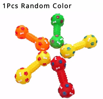 1 stks Hond Kat Puppy Geluid Polka Dot Piepend Speelgoed Rubber Halter Kauwen Grappig Speelgoed