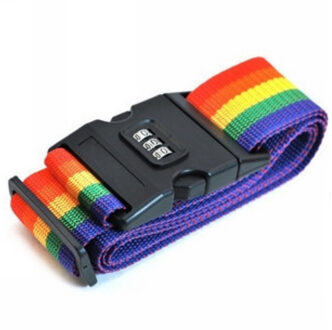 1 stks Kleurrijke Reizen Bagage Riem met 3 Cijfers Wachtwoorden Slot Passen staat Nylon Koffer secure Safe Verpakking Riem