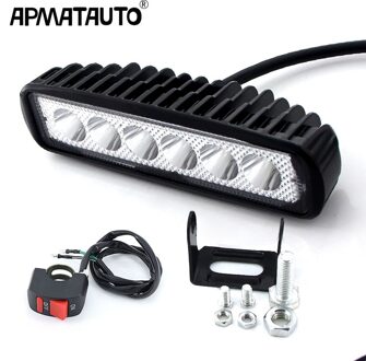 1 stks LED Verlichting Bar 18 W Voor Motor Auto Vrachtwagen Boot Tractor Werklamp Off Road Werklamp motor Rijden LED Verlichting