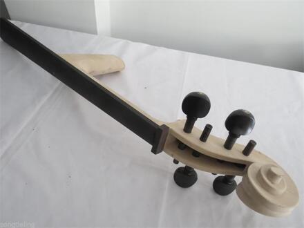 1 stks maple hout wit Cello hals 4/4 met 4 stks ebony pinnen en fingeboard
