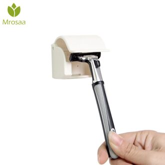 1 stks Mini Scheerapparaat Houder Sticker Scheermes Houder Compact ruimtebesparend Scheerapparaat Opknoping Opbergrek Met Stofkap Cap voor Badkamer