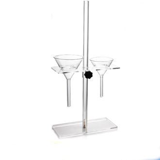 1 stks Organisch Glas Driehoek trechter Stand PMMA Ondersteuning Rack Lab Supplies 2 gaten of 4 gaten poriegrootte 60 -90mm 2 holes