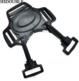 1 stks/pak Plastic Platte Zijsluiting Verstelbare Bandjes voor Rugzak Zwart