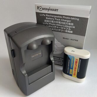 1 Stks/partij 2CR5 Film Machine Gewijd Oplaadbare Batterij En Oplader, Film Camera 6V Batterij + Lader Set 2CR5 wit