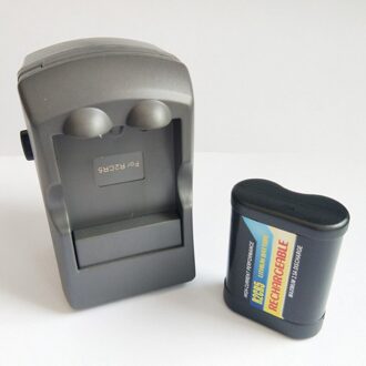 1 Stks/partij 2CR5 Film Machine Gewijd Oplaadbare Batterij En Oplader, Film Camera 6V Batterij + Lader Set 2CR5 zwart