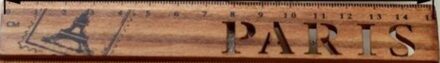 1 Stks/partij Leuke Vintage Stad Hollow Houten Liniaal Bladwijzer 15 Cm Straight Heerser Paris
