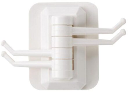 1 stks/partij Rotatie ABS Wandmontage Badkamer Haken Doek Handdoek Hanger, Blauw/Wit/Koffie