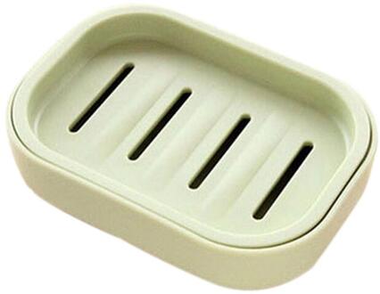 1 stks Plastic Zeepbakje Plastic Badkamer Creatieve Dubbele Aftappen Zeep Holder antislip Zeepkist