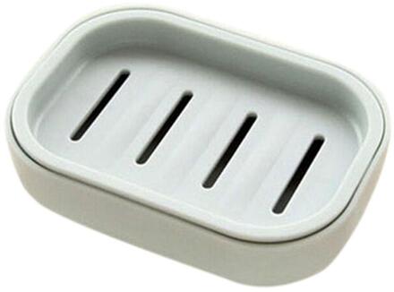 1 stks Plastic Zeepbakje Plastic Badkamer Creatieve Dubbele Aftappen Zeep Holder antislip Zeepkist