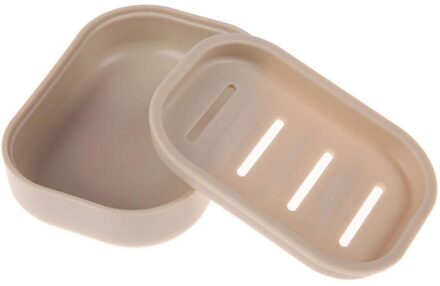 1 stks Plastic Zeepbakje Plastic Badkamer Creatieve Dubbele Aftappen Zeep Holder antislip Zeepkist