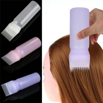 1 stks Professionele Hair Colouring Kam Lege Haarverf Fles Met Applicator Borstel Doseren Salon Haarkleuring Styling Tool
