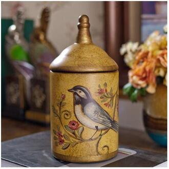 1 stks Retro Keramische Keuken Opslag Flessen Potten tin Suiker Pot Organizer Geschilderd Thee Caddy opslag Jar bus Blikjes Koken