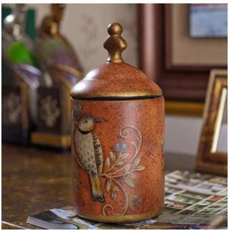 1 stks Retro Keramische Keuken Opslag Flessen Potten tin Suiker Pot Organizer Geschilderd Thee Caddy opslag Jar bus Blikjes Koken