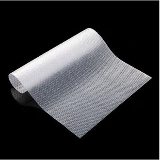 1 Stks/set Koelkast Kast Pad Antibacteriële Antifouling Meeldauw Vocht Tailorable Pad Koelkast Matten Koelkast Waterdicht wit-transparant