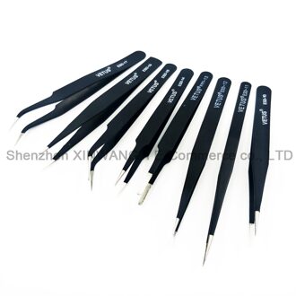 1 stks/set VETUS Roestvrij BGA Precisie Pincet ESD10-17 Kiezen Antistatische Pincet Reparatie Tool Gebogen of Rechte Pincet ESD-12