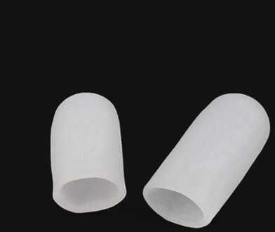 1 Stks/set Vinger Teen Protector Siliconen Gel Cover Cap Pijnbestrijding Voorkomen Blaren Likdoorns Nail Gereedschap Voetverzorging Teen sepa close wit S