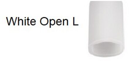 1 Stks/set Vinger Teen Protector Siliconen Gel Cover Cap Pijnbestrijding Voorkomen Blaren Likdoorns Nail Gereedschap Voetverzorging Teen sepa open wit L