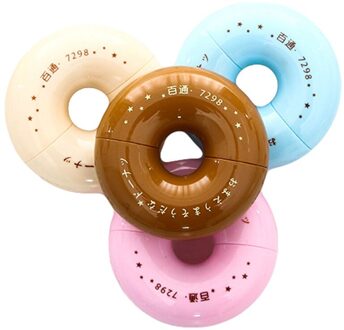 1 stks Willekeurige Creatieve Leuke Doughnut Correctie Tape Praktische Schoolbenodigdheden Voor Kinderen Leren Tool Levert