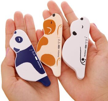 1 stks Willekeurige Leuke Cartoon Luie Beer Correctie Tape Creatieve Eenvoudige Kawaii Dier Briefpapier Voor Kinderen Leren Tool Levert