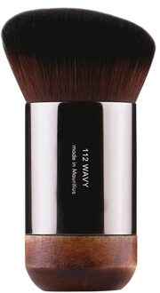 1 Stuk #112 Draagbare Schuine Flat Foundation Make-Up Borstel Natuurlijke Hout Buffing Foundation Cover Professionele Make Up Borstels