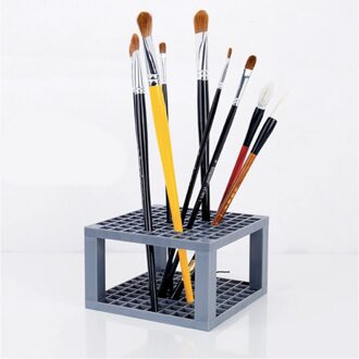 1 stuk 96 Gaten Penhouder zwart Potlood Stand Borstel Pot Office Organisator School Pen Cup Brush Case
