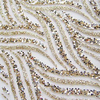 1 Stuk Afrikaanse Glitter Pailletten Mesh Stof Goud Shining Transparante Party Dress Kleding Doek India Sari Naaien Tissu Tecidos goud / Many yards not cut