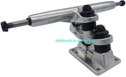 1 Stuk Alleen Dubbele Floor Longboard Trucks 7Inch 9.25Inch Gebruikt Voor Bijpassende Elektrische Skateboards Zwaartekracht Casting Goede 1stuk zilver 7 duim