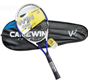 1 Stuk Aluminium Tennisracket CAMEWIN 75 cm Tennisracket met Tas Voor Mannen en Vrouwen (Blauw)