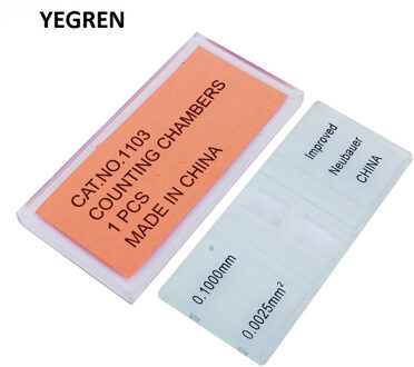 1 Stuk Bloedcellen Plaat Microscoopglaasje Met Grid Tellen Chambers Voor Hemocytometer Gist Tellen Biologie Tool